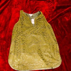 Forest green lace top